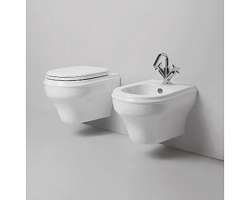 Купить Унитаз Azzurra Charme CHVKSP000000BI/(CHA100/SOSK bi) подвесной без сиденья в магазине сантехники Santeh-Crystal.ru