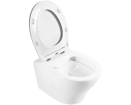 Комплект унитаза с инсталляцией BelBagno Acqua BB340CHR/BB2020SC/BB002-80/BB005-PR-CHROME с сиденьем Микролифт и клавишей смыва Хром глянцевый
