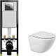 Приобрести Комплект унитаза BelBagno Amanda BB051CHR+BB051SC с инсталляцией Cersanit Black 35 S-IN-BLACK-Cg-w с сиденьем Микролифт и клавишей смыва Хром в магазине сантехники Santeh-Crystal.ru