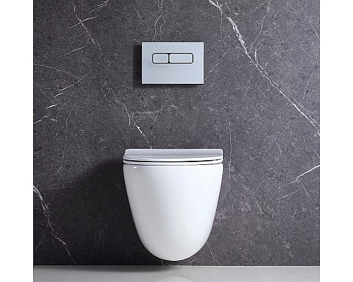 Комплект унитаза BelBagno Amanda BB051CHR+BB051SC с инсталляцией Berges Atom 410 040332 с сиденьем Микролифт и Черной матовой клавишей смыва