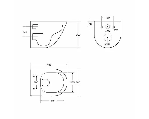 Комплект унитаза BelBagno Amanda BB051CHR+BB051SC с инсталляцией Grohe Rapid SL 38811KF0 с сиденьем Микролифт и Черной матовой клавишей смыва