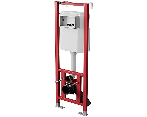 Комплект унитаза BelBagno Amanda BB051CHR+BB051SC с инсталляцией D&K DI8540116 с сиденьем Микролифт и Черной клавишей смыва