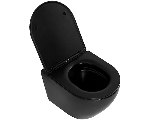 Унитаз BelBagno Colorato BB062CHR-MB/BB062SC-MB подвесной Черный матовый с сиденьем Микролифт