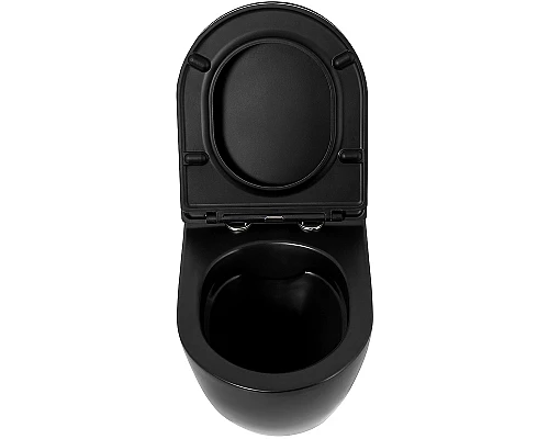 Унитаз BelBagno Colorato BB062CHR-MB/BB062SC-MB подвесной Черный матовый с сиденьем Микролифт