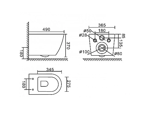 Унитаз BelBagno Colorato BB062CHR-MB/BB062SC-MB подвесной Черный матовый с сиденьем Микролифт