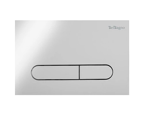 Комплект унитаза с инсталляцией BelBagno Loto BB070CHR/SC/BB002-80/BB005-PR-CHROME с сиденьем Микролифт и клавишей смыва Хром глянцевый
