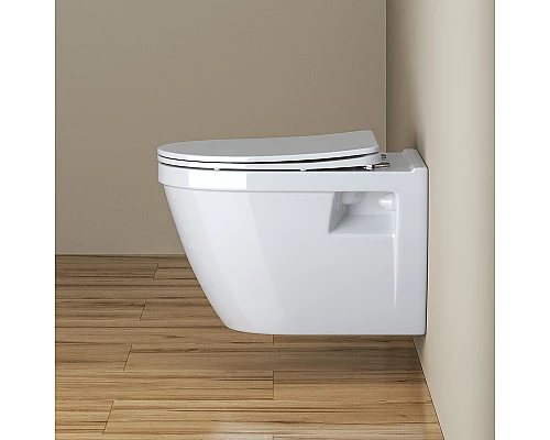 Комплект унитаза с инсталляцией BelBagno Loto BB070CHR/SC/BB002-80/BB005-PR-CHROME с сиденьем Микролифт и клавишей смыва Хром глянцевый