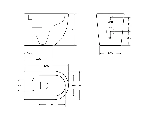 Унитаз BelBagno Sfera-R BB2141CBR/BB870SC приставной с сиденьем Микролифт