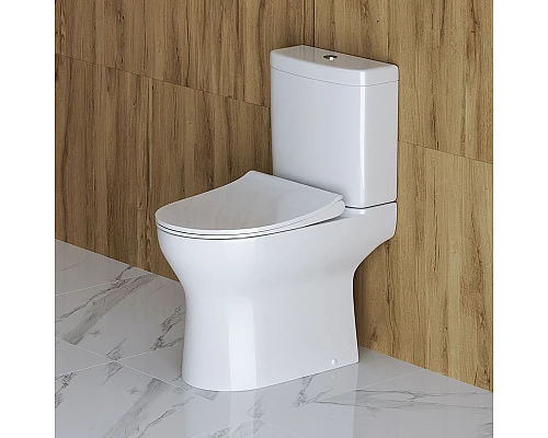 Унитаз компакт BelBagno Steam BB130CPR/BB130SC без бачка с сиденьем Микролифт