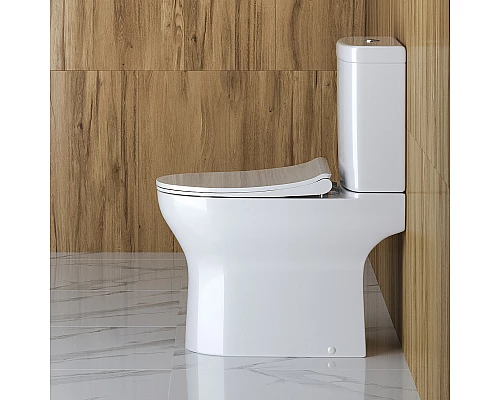 Унитаз компакт BelBagno Steam BB130CPR/BB130SC без бачка с сиденьем Микролифт