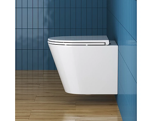 Комплект унитаза с инсталляцией BelBagno Tre BB8001CHR/SC/BB002-80/BB014-SR-BIANCO с сиденьем Микролифт и Белой клавишей смыва