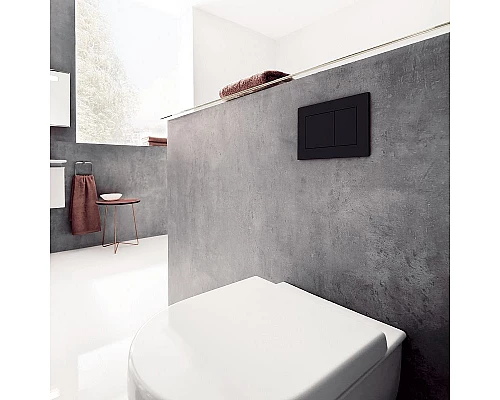 Приобрести Комплект унитаза BelBagno Uno BB3105CHR/SC с инсталляцией Tece Base K440407 с сиденьем Микролифт и Черной матовой клавишей смыва в магазине сантехники Santeh-Crystal.ru