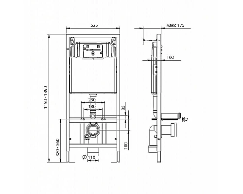 Купить Комплект унитаза BelBagno Uno BB3105CHR/SC с инсталляцией Koller Pool DUNE1200SL+Neon с сиденьем Микролифт и клавишей смыва Хром в магазине сантехники Santeh-Crystal.ru