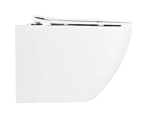 Комплект унитаза с инсталляцией BelBagno Uno BB3105CHR/SC/BB002-80/BB005-PR-CHROME с сиденьем Микролифт и клавишей смыва Хром глянцевый