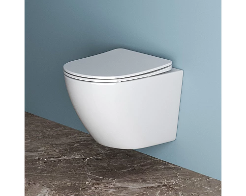 Комплект унитаза с инсталляцией BelBagno Uno BB3105CHR/SC/BB002-80/BB005-PR-CHROME с сиденьем Микролифт и клавишей смыва Хром глянцевый