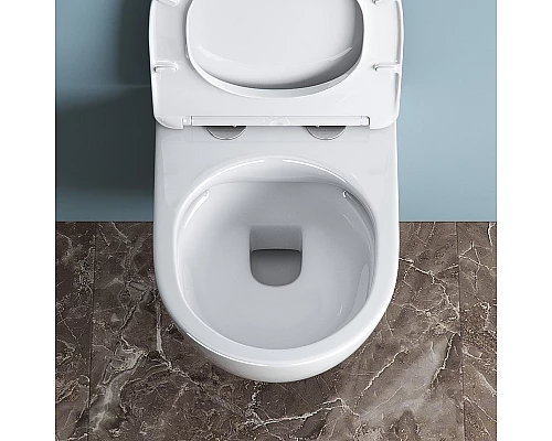 Комплект унитаза с инсталляцией BelBagno Uno BB3105CHR/SC/BB002-80/BB005-PR-CHROME с сиденьем Микролифт и клавишей смыва Хром глянцевый