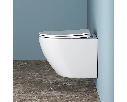 Комплект унитаза с инсталляцией BelBagno Uno BB3105CHR/SC/BB002-80/BB014-SR-BIANCO с сиденьем Микролифт и Белой клавишей смыва