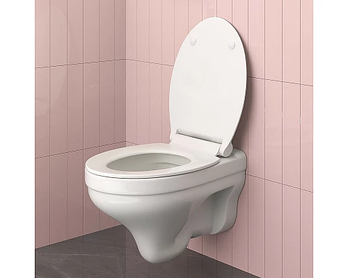 Купить Унитаз Berges Albit S Rimless 082147 подвесной с сиденьем Микролифт в магазине сантехники Santeh-Crystal.ru