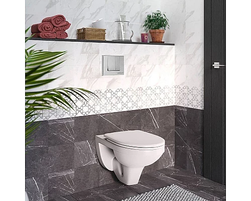 Купить Комплект унитаза Berges Gamma 081105 с инсталляцией Berges Novum D5 040235 с сиденьем Микролифт и Черной матовой клавишей смыва в магазине сантехники Santeh-Crystal.ru