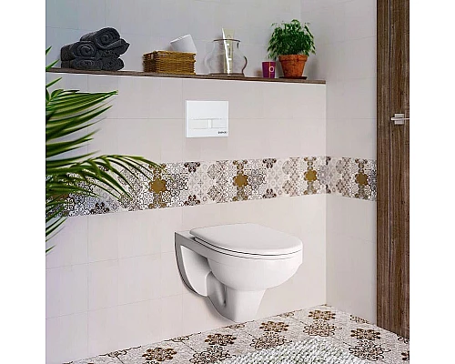 Купить Комплект унитаза Berges Gamma 081105 с сиденьем Микролифт и инсталляцией Jacob Delafon E29025-NF+E4316-CP с клавишей смыва Хром в магазине сантехники Santeh-Crystal.ru
