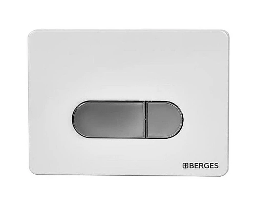 Приобрести Комплект унитаза с инсталляцией Berges Novum 043262 с сиденьем Микролифт и Белой Хром глянец клавишей смыва в магазине сантехники Santeh-Crystal.ru