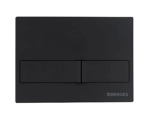 Заказать Комплект унитаза с инсталляцией Berges Novum Rimless 043217 с сиденьем Микролифт и Черной клавишей смыва в магазине сантехники Santeh-Crystal.ru