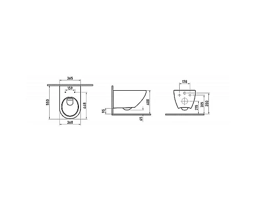Купить Комплект унитаза с инсталляцией Berges Novum Rimless 043246 с сиденьем Микролифт и Черной клавишей смыва в магазине сантехники Santeh-Crystal.ru