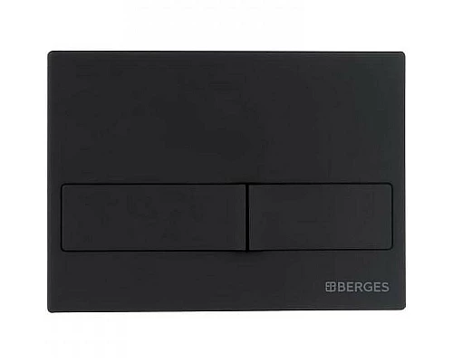 Купить Комплект унитаза с инсталляцией Berges Novum 042426 с сиденьем Микролифт и Черной клавишей смыва в магазине сантехники Santeh-Crystal.ru