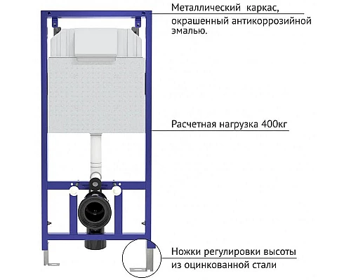 Приобрести Комплект унитаза с инсталляцией Berges Novum 042453 с сиденьем Микролифт и клавишей смыва Хром матовый в магазине сантехники Santeh-Crystal.ru