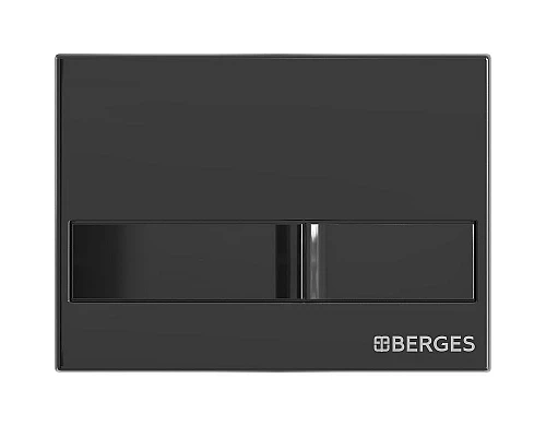 Купить Комплект унитаза с инсталляцией Berges Novum 042454 с сиденьем Микролифт и Черной глянцевой клавишей смыва в магазине сантехники Santeh-Crystal.ru