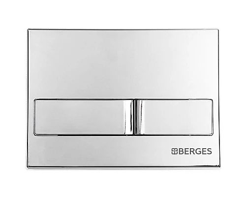 Приобрести Комплект унитаза с инсталляцией Berges Novum 043237 с сиденьем Микролифт и клавишей смыва Хром глянцевый в магазине сантехники Santeh-Crystal.ru