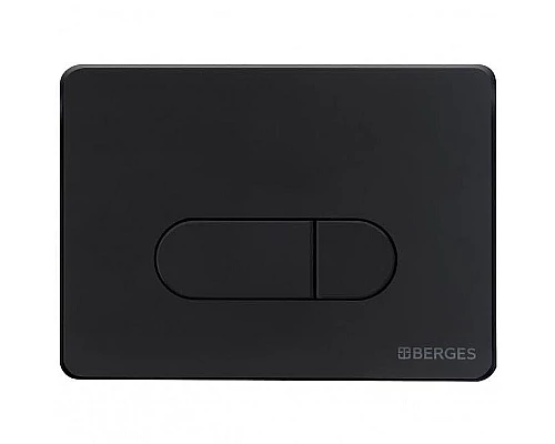 Приобрести Комплект унитаза с инсталляцией Berges Novum 043238 с сиденьем Микролифт и Черной Soft Touch клавишей смыва в магазине сантехники Santeh-Crystal.ru