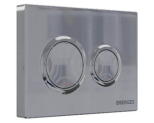 Купить Комплект унитаза с инсталляцией Berges Novum 043241 с сиденьем Микролифт и клавишей смыва Хром глянцевый в магазине сантехники Santeh-Crystal.ru