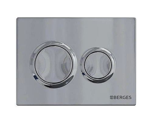 Купить Комплект унитаза с инсталляцией Berges Novum 043302 с сиденьем Микролифт и клавишей смыва Хром глянец в магазине сантехники Santeh-Crystal.ru