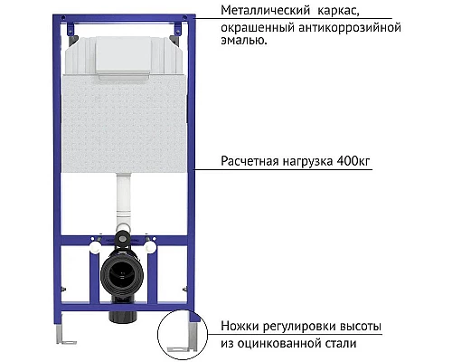 Заказать Комплект унитаза с инсталляцией Berges Novum 043303 с сиденьем Микролифт и Черной Soft Touch клавишей смыва в магазине сантехники Santeh-Crystal.ru