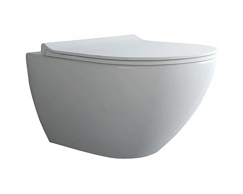 Купить Унитаз Berges Puma XL Rimless 082126 подвесной с сиденьем Микролифт в магазине сантехники Santeh-Crystal.ru