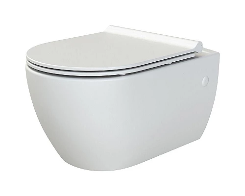 Купить Унитаз Boheme Bianca 963 подвесной Белый матовый с сиденьем Микролифт в магазине сантехники Santeh-Crystal.ru