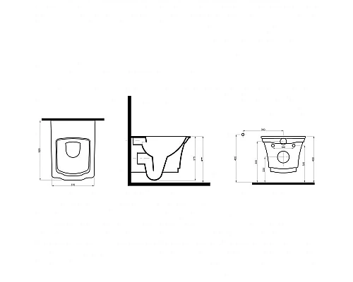 Приобрести Унитаз Boheme Hermitage 951-CR подвесной Белый с узором Хром без сиденья в магазине сантехники Santeh-Crystal.ru