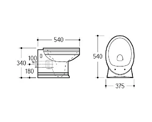 Приобрести Унитаз Boheme Puro 954 подвесной без сиденья в магазине сантехники Santeh-Crystal.ru