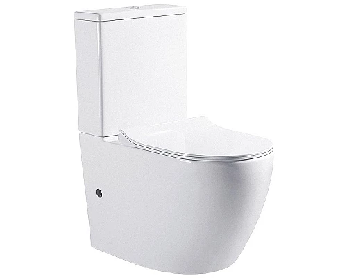 Заказать Унитаз компакт Bravat Gina CX01008UW-PA-ENG без бачка с сиденьем Микролифт в магазине сантехники Santeh-Crystal.ru