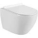 Купить Унитаз CeramaLux 2197 подвесной Белый с сиденьем Микролифт в магазине сантехники Santeh-Crystal.ru