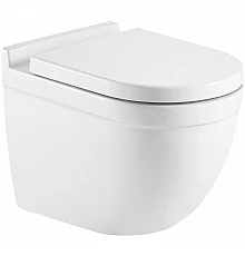 Унитаз CeramaLux 2198MW подвесной Белый матовый с сиденьем Микролифт