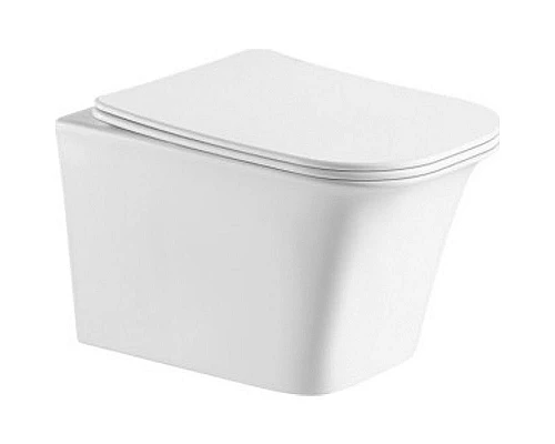 Приобрести Унитаз CeramaLux 2622E подвесной Белый с сиденьем Микролифт в магазине сантехники Santeh-Crystal.ru