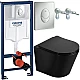 Приобрести Комплект унитаза CeramaLux B2330-1MB с инсталляцией Grohe Rapid SL 38721001 с сиденьем Микролифт и клавишей смыва Хром в магазине сантехники Santeh-Crystal.ru