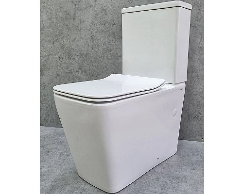 Купить Унитаз компакт CeramaLux 2170AXMW Белый матовый с бачком и сиденьем Микролифт в магазине сантехники Santeh-Crystal.ru