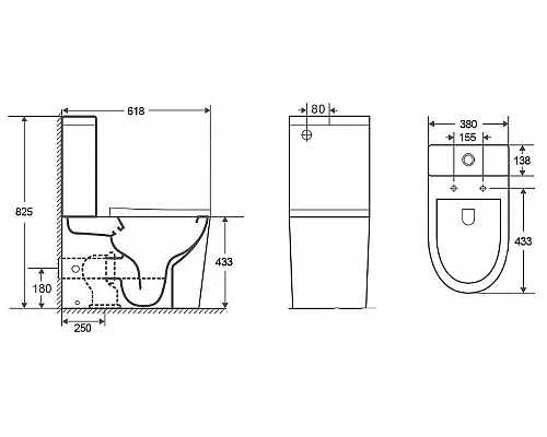 Купить Унитаз компакт CeramaLux 2179XMC Капучино матовый с бачком и сиденьем Микролифт в магазине сантехники Santeh-Crystal.ru