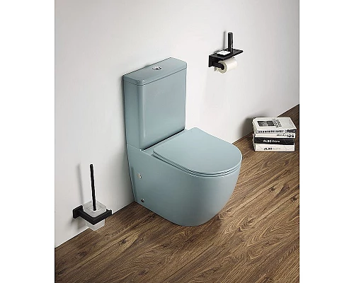 Купить Унитаз компакт CeramaLux 2166XMLG Зеленый матовый с бачком и сиденьем Микролифт в магазине сантехники Santeh-Crystal.ru