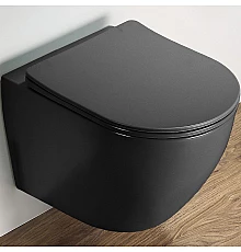 Унитаз CeramaLux 2197MDH подвесной Серый матовый с сиденьем Микролифт