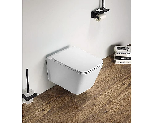 Заказать Унитаз CeramaLux 5170MW подвесной Белый матовый с сиденьем Микролифт в магазине сантехники Santeh-Crystal.ru