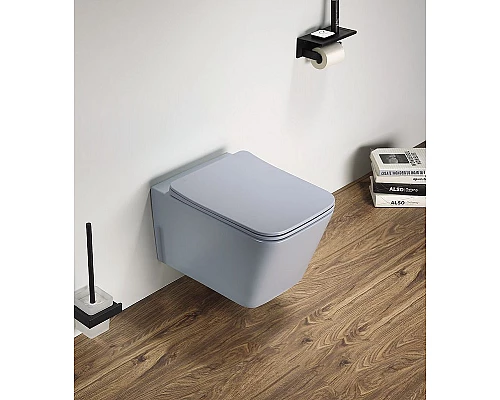 Купить Унитаз CeramaLux 5170MHL подвесной Голубой матовый с сиденьем Микролифт в магазине сантехники Santeh-Crystal.ru